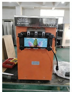 Machine à crème glacée <span class=keywords><strong>semi</strong></span>-automatique en acier inoxydable à 3 saveurs 1300W de bureau pour usine de boissons, collation à base de lait - Product Image 3