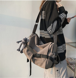 Semplice postino Casual studente <span class=keywords><strong>libro</strong></span> spalla singola borsa a tracolla in tela di grande capacità per ragazzi - Product Image 6