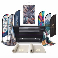 4 Printhead Printer Bendera Dua Sisi 1320mm Printer Sublimasi Otomatis untuk Label & Iklan