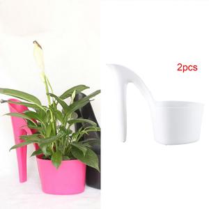 Ornamenti da tavolo per interni/esterni bianchi con tacco alto a forma di vaso di fiori Patio giardino arredo giardino casa fioriere - Product Image 2