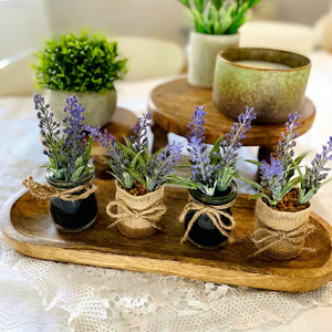 SANIYA HANDICRAFT's 8 Inch Eco-Friendly High Quality Wooden Serving <b>Tray</b> for Home Decor Serving Dishes & Plates - Product Image 1