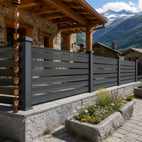 Paneles de Cerca de Aluminio con Acabado Satinado de Bajo Brillo, Elegante Pantalla de Privacidad con Recubrimiento en Polvo, Kit de Protección para Villas y Propiedades