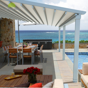 Nhôm Patio Bóng Bao Gồm <span class=keywords><strong>Gazebo</strong></span> Pergola Có Thể Thu Vào Mái Nhà Mái Hiên - Product Image 5