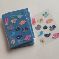 Autocollants transparents personnalisés CMYK en gros à faible MOQ pour papeterie de marque, fournitures de scrapbooking et de bricolage en vrac