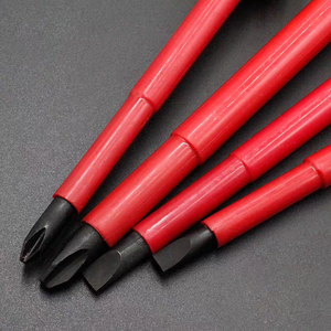 1 <span class=keywords><strong>tournevis</strong></span> d'<span class=keywords><strong>électricien</strong></span>, poignée entièrement isolée, résistance à la tension 1000V, test d'isolation professionnel. - Product Image 2