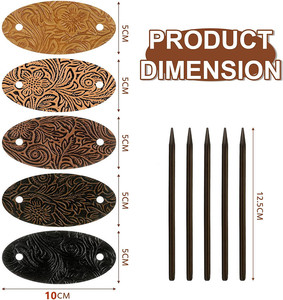 MIO Vintage cuir bâton de <span class=keywords><strong>cheveux</strong></span> glisser forme ovale épingles à <span class=keywords><strong>cheveux</strong></span> mode femmes porte-queue de cheval <span class=keywords><strong>cheveux</strong></span> accessoires Barrettes - Product Image 4