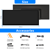 Autoradio ultra-fin 15,8 pouces IPS Linux avec Android Auto et CarPlay sans fil pour BMW Série 1/2/3/4 F20-F36