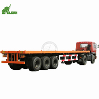Semi-remorque à plateau plat 2/3/4 essieux 20FT 40FT 45FT pour le transport de conteneurs de 40 à 90 tonnes, directement de l'usine
