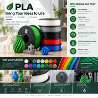 Filamen PLA Bambu 1.75mm Ramah Lingkungan Premium Bahan Printer 3D Anti Melengkung Cetak Halus Grosir Pabrik