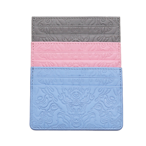 Wriza Embossed Dragon National Style Women Genuine Leather Credit <b>Card</b> Holder Multi Function <b>Card</b> Storage Wallet No Closure - Product Image 3