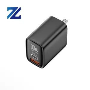 33W USB 타입 C PD 고속 충전기 벽 어댑터 휴대 전화 충전기 스마트 폰 노트북 ABS 소재 3.0 버전 이어폰 기능