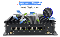 Eglobal Pas Cher Pc Industriel Celeron 3865u Dual Core 6 Lan Firewall Soutien AWAL RTC WOL PXE Réinitialiser Mini Pc
