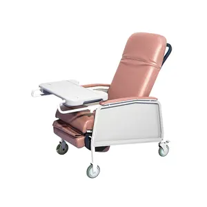 Hospital Bed Chair High Quality Hospital Recliner Chair Manual Luxury Patient Attendant Bed Clinical Care 3-position Recliner