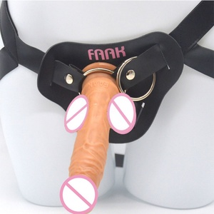 FAAK Realistic <b>Dildo</b> Lesbian Sex Toys Harness Strap on <b>Dildo</b> Anal Penis with Belt Sex Toy Anal Pants for Male - Product Image 2