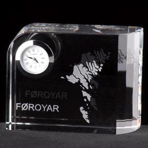 Optique en verre de forme rectangulaire horloge de table en cristal MH-C0182 - Product Image 6