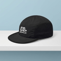 Casquette de camping 5 panneaux personnalisable avec logo, respirante, à panneaux latéraux en maille, pour sports de plein air, multicolore, patchwork
