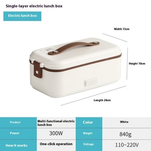 Lightweight <b>Plug</b>-<b>In</b> Electric Multi-Layer Heating Stainless Steel Energy Efficient Class Household Portable 1L Capacity Lunch Box - Product Image 5