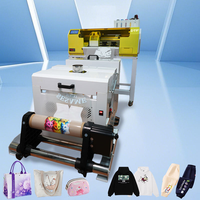 Imprimante DTF A3 Combo avec Secoueur de Poudre et Sécheur, Double Têtes XP600, Machine d'Impression par Transfert Thermique Rouleau à Rouleau sur Film PET pour Vêtements