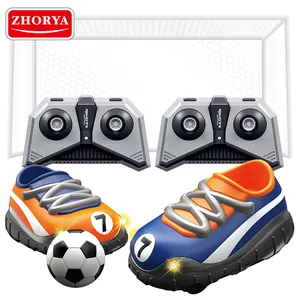 Leemook 2024 שלט רחוק נעלי כדורגל צעצוע לילדים rc משחק כדורגל צעצועים 2.4G שלט רחוק לרכב