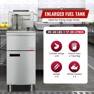 Nồi chiên sâu Sàn thép không gỉ thương mại hiệu suất cao với 3 ống - Product Image 4