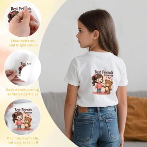Vinilos Termoadhesivos DTF con Diseños de Niñas Lindas y Frases Divertidas, Listos <span class=keywords><strong>para</strong></span> Planchar, <span class=keywords><strong>para</strong></span> Camisetas, Ropa Infantil, Bolsos y Manualidades DIY - Product Image 3