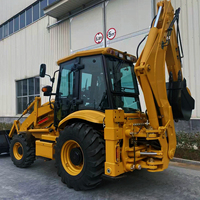 Wheel Backhoe Loader 4WD 8 Ton Berat Operasi 26m Kedalaman Penggalian Bersertifikasi CE ISO Dengan Bucket Multiguna untuk Pekerjaan Pemindahan Tanah Berat