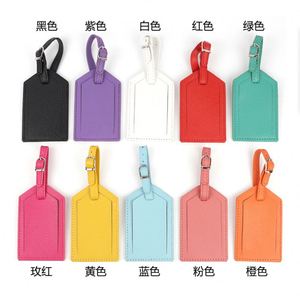 Colorful Luggage <b>Bag</b> Tags PU Leather Name Address ID Labels for Travel <b>Bag</b> Suitcase - Product Image 2