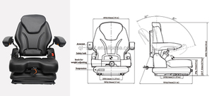 Asiento de montacargas de alta calidad de fábrica-Fabricante de accesorios de asiento de montacargas - Product Image 4