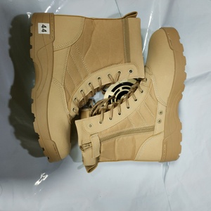 Botas de Desierto TSB09 de Microfibra PU y Cuero Sintético Color Arena Negra con Cierre Lateral y Orificios de Ventilación Transpirables, Zapatos Parashot - Product Image 4