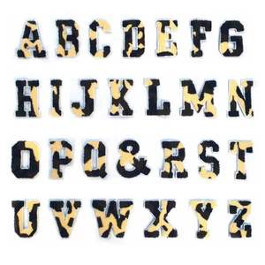 26 <span class=keywords><strong>letras</strong></span> camuflaje toalla bordado procesamiento ropa bolsa decoración bordado parche goma tela pasta - Product Image 2
