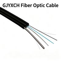 Cable Óptico Sunet con Precio de Fábrica, Cable de Bajada Óptica GJYXCH para Exterior/Interior, 1-4 Hilos, 3 Hilos de Acero, FRP 2.5mm, FTTH G657A/G652D LSZH/PVC