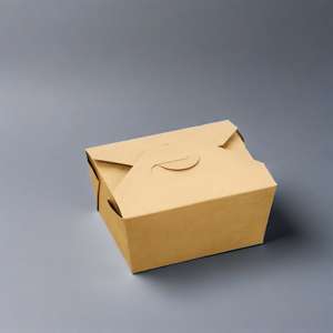Precio barato caja de comida de papel Kraft reciclable para llevar embalaje ecológico caja de almuerzo de papel Kraft - Product Image 1