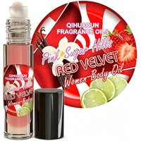 HUILES PARFUMÉES Huile de parfum style Pink Sugar, parfum gourmand Red Velvet pour femmes, huile pour le corps 10ml 0.33 Fl oz