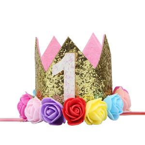 <span class=keywords><strong>Buon</strong></span> <span class=keywords><strong>compleanno</strong></span> 1 ° anniversario cappelli decorazione cappello di <span class=keywords><strong>compleanno</strong></span> corona principessa 1 ° anno <span class=keywords><strong>2</strong></span> ° bambino bambino bambino accessori per capelli - Product Image 2