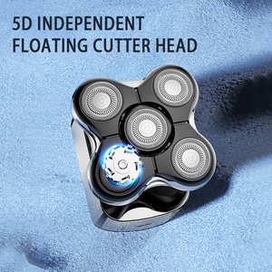 เครื่องโกนหนวดไฟฟ้าแบบไร้สาย 5 in 1 5D แบบถอดได้ ชาร์จผ่านพอร์ต Type-C พร้อมหน้าจอ LED แสดงผล ใช้ได้ทั้งแบบแห้งและแบบเปียก มาตรฐานกันน้ำ IPX6 สำหรับผู้ชาย - Product Image 5
