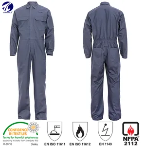 Breathable Good Color Fastness Lightweight Fire Resistant Coverall