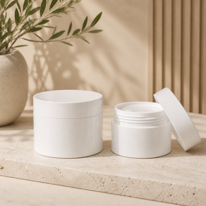 Grand pot à crème rond de 150 ml avec couvercle à vis, pot de stockage de crème en PP blanc givré, vide, pour cosmétiques en vrac - Product Image 5