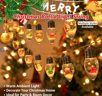 Guirlande lumineuse LED en gros pour boule à neige de Noël, avec bonhomme de neige, Père Noël, ornement d'arbre, boule à vœux, guirlande féerique pour Noël
