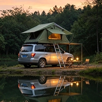 Tente de toit de voiture double couche 4 saisons, tissu Oxford imperméable 2000-3000 mm, pour SUV, tout-terrain, camping