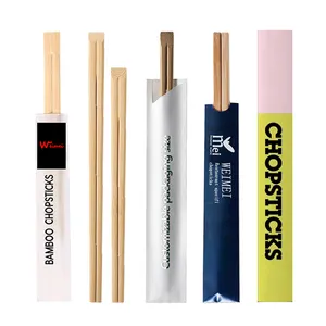 Wholesale Sushi Custom Reusable Personalized Bulk Price Disposable Eco-Friendly 24cm Bamboo Round Chopstick