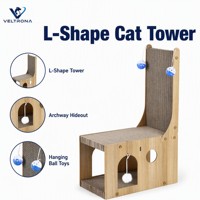 Arbre à chat multi-niveaux avec poteau à gratter et planche pour chats