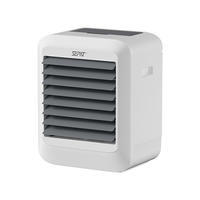 Ventilateur de refroidissement d'air de bureau portable à évaporation d'eau 12 volts CC 230 volts CA, alimenté par batterie rechargeable, solaire