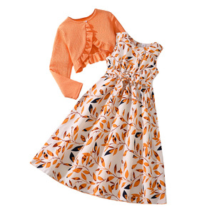 <span class=keywords><strong>Robe</strong></span> de Fille Style Coréen à Fleurs, Manches Longues, Robes d'Anniversaire Élégantes Roses pour Filles de 12 Ans - Product Image 4