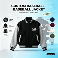 Blouson de baseball rétro américain personnalisé pour hommes et femmes, style streetwear, décontracté, sportif, avec fermeture éclair et logo frontal, idéal pour l'hiver