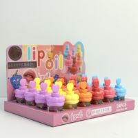 24 pièces/boîtes – Teinte à lèvres longue tenue effet brillant et miroir, non-collante, saveur bonbon, format voyage, ingrédients minéraux et végétaux