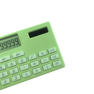 Ultra Thin Card Calculator 8 Digits Battery Powered ABS Material Yellow Color For Everyday Use - Product Image 3