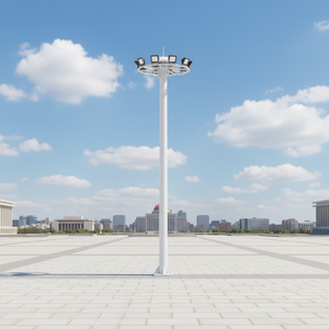 레쿠소 20m 높이 마스트형 태양광 조명 기둥 LED 투광등 철제/알루미늄 구조 20년 이상 수명 스타디움 스포츠 경기장용 - Product Image 1
