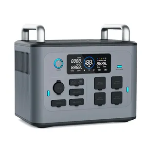 Solar Generator 1500W Lithium Battery Portable Solar Generator Panel Sets Power Station for Emergency Backup Power