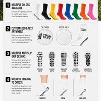 Chaussettes de football personnalisées avec logo sur mesure, faible MOQ, confortables, antidérapantes, chaussettes de sport