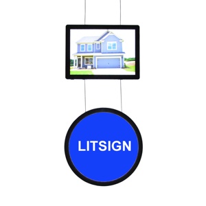 Letrero Luminoso LED Rectangular para Interiores con Marco de Acrílico y Aleación de Aluminio, Letrero Colgante Litsign LS M2 de Alto Brillo y Durabilidad para Tiendas Minoristas - Product Image 5